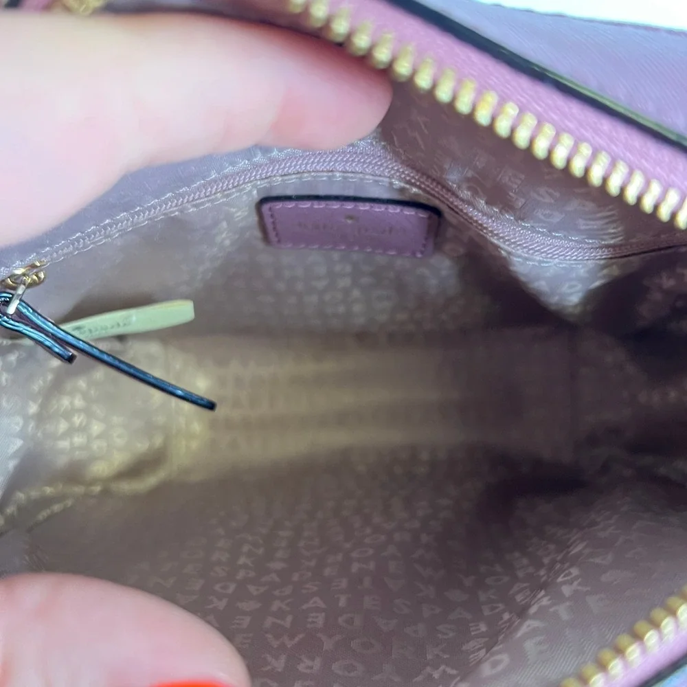 Kate Spade Newbury Lane Cammi Crossbody Bag‎ Leather Mauve Purple Camera Purse